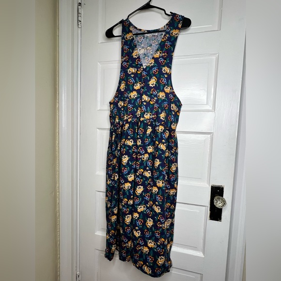 VTG Honors Target Floral Romper Dress Cotton 90s Midi - Picture 9 of 10